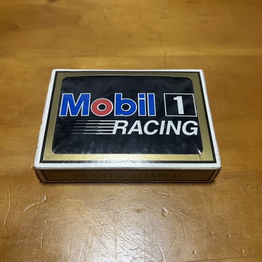 Vintage MOBIL 1 Racing Playing Cards Gemaco Advertising